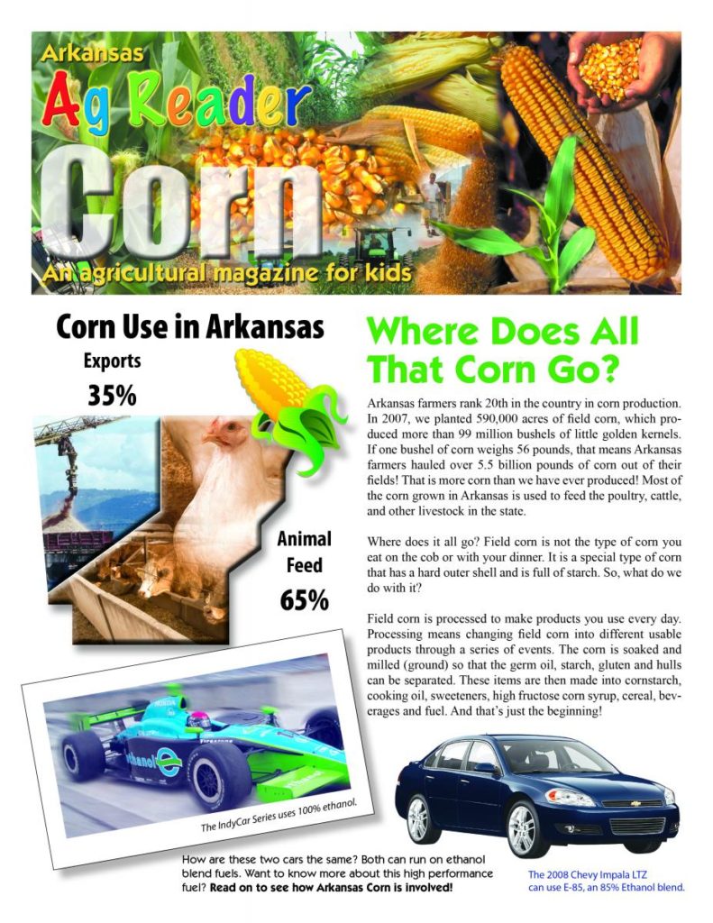 Arkansas magazine for kids with facts about corn